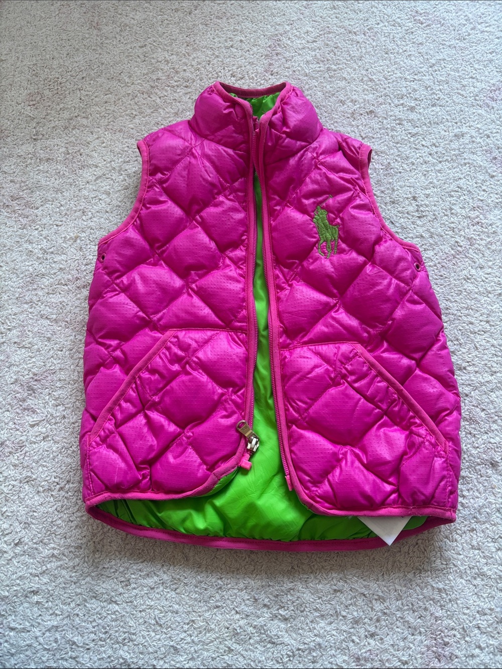 Kids Pink Quilted Vest